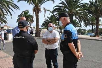 Homenaje a Jesús García Aller, comisario-jefe de la Policía Nacional de Telde (Foto Francisco Javier Santana)